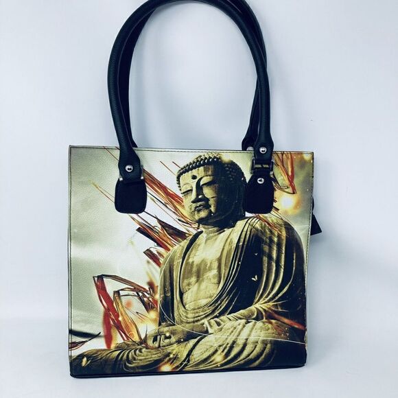 Designer Printed Bags,‎ Synthetic Leather, Buddah, By Wevli Shoulder Bag - Picture 1 of 16